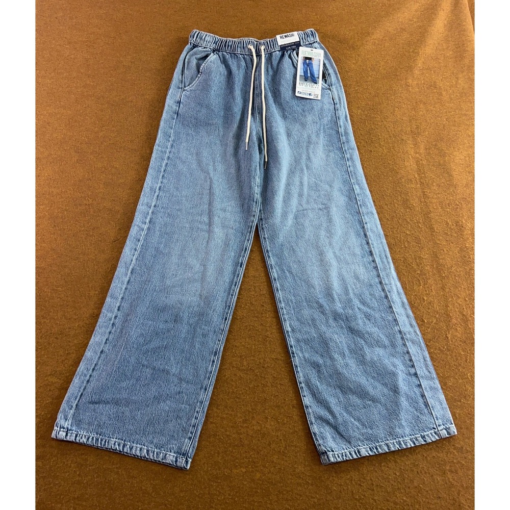 Rewash Womens 7/28 Blue Effortless Sporty Baggy Low Pro Denim Jeans NWT